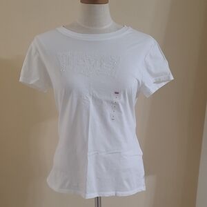 Levi's White Women's Top size L